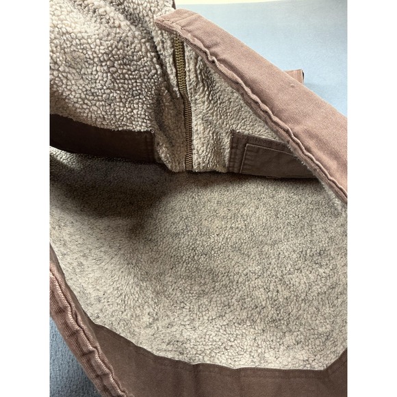 C.E. Schmidt Workwear Vest Mens Large Brown Canvas Sherpa Lined Insulated Heavy - Picture 4 of 9